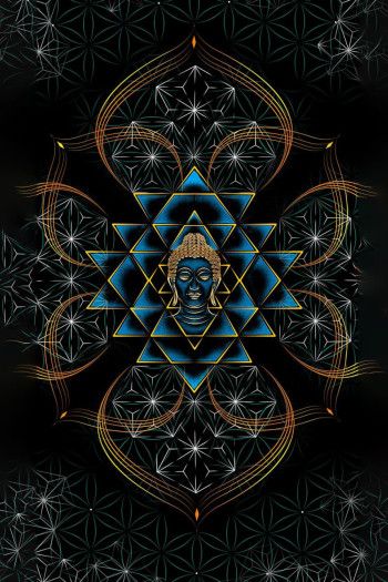 Футболка с флуоресцентным принтом «AvalokiteShvara»