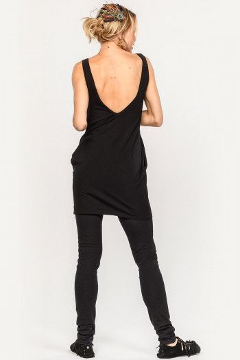 Черная туника из бамбука Лантана