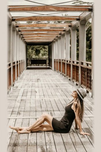 Черная туника из бамбука Лантана