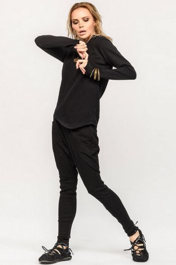 Черные утепленные галифе Флокс