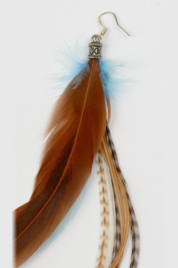 Серьга-перо Сирин