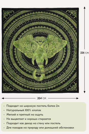 Покрывало с изображением Мудрый Ганеш