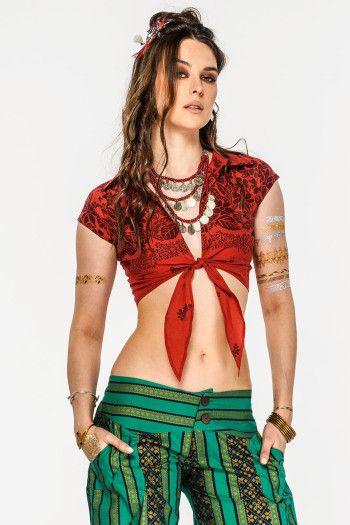 Прямые штаны из хлопка Энергия Шакти