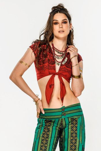 Прямые штаны из хлопка Энергия Шакти