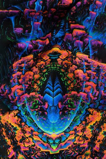 Флисовый психоделический плед «Квантовые частицы»