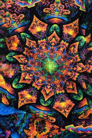 Флисовый психоделический плед «Квантовые частицы»