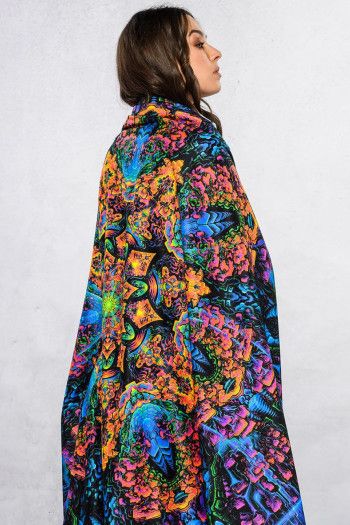 Флисовый психоделический плед «Квантовые частицы»