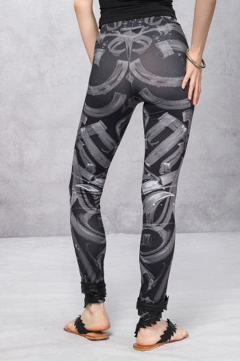 Лосины с высокой посадкой «Каллиграфия»