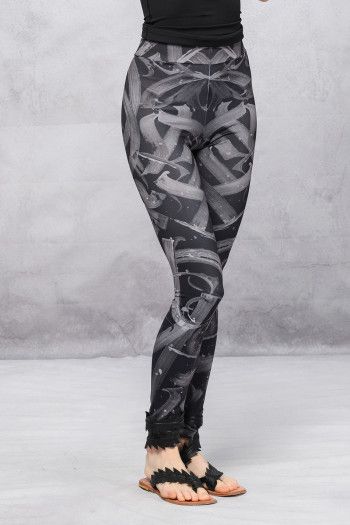 Лосины с высокой посадкой «Каллиграфия»