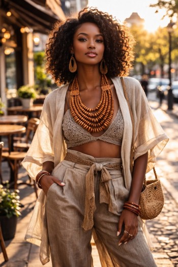 Бусы на шею Воздушное прикосновение