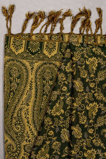 Кашемировый шарф с этно орнаментом в стиле пейсли