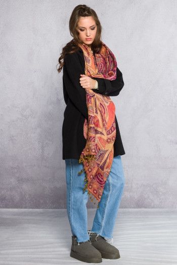 Платок с восточными узорами Кушинагар