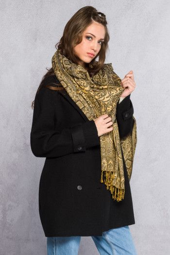 Женский шарф палантин с восточным узором «Руркелла»