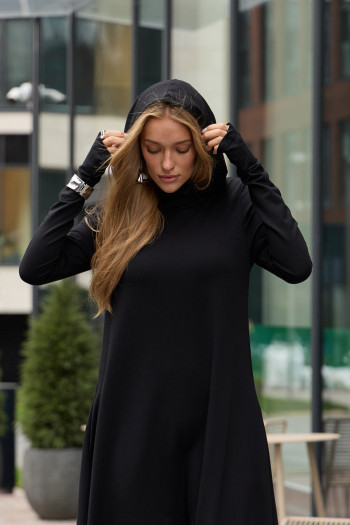 Авторское длинное теплое платье Данху