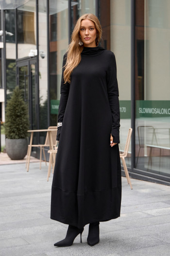 Авторское длинное теплое платье Данху