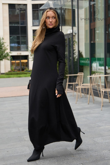 Авторское длинное теплое платье Данху