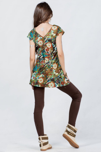 Туника с цветами Зеленый луг