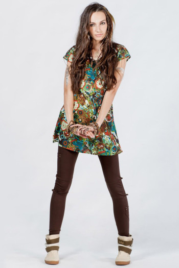 Туника с цветами Зеленый луг