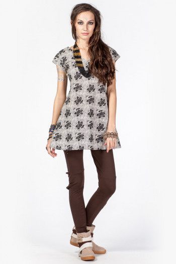 Платье мини с рисунком Азинус