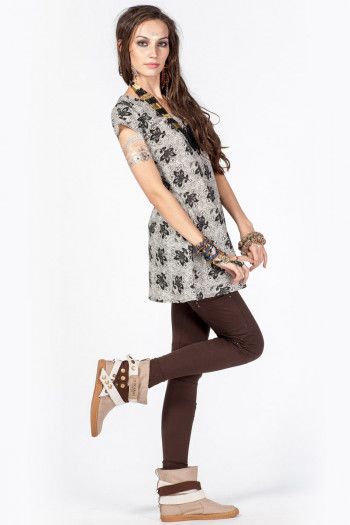 Платье мини с рисунком Азинус