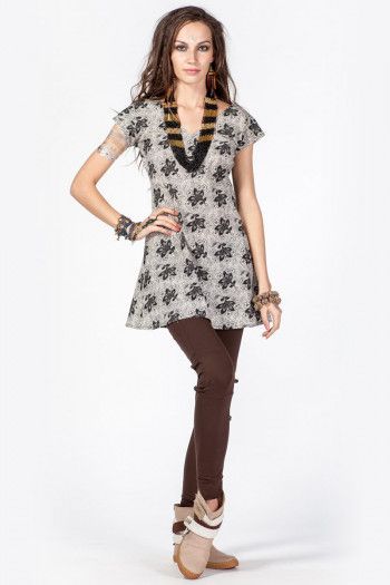 Платье мини с рисунком Азинус