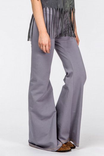 Утепленные брюки серого цвета