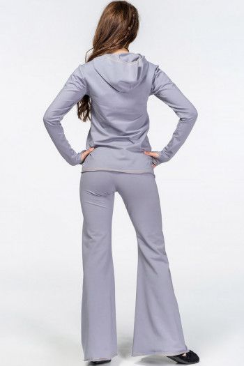 Утепленные брюки серого цвета