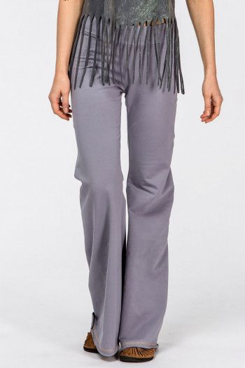 Утепленные брюки серого цвета