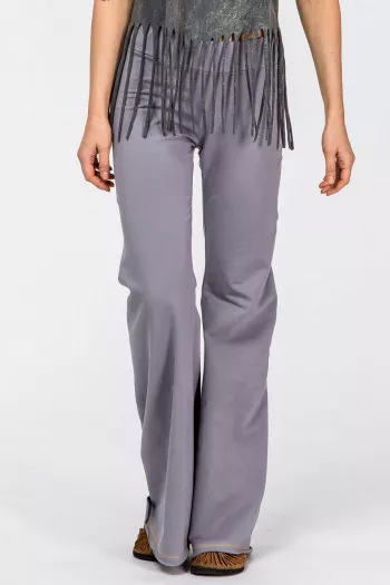 Утепленные брюки серого цвета