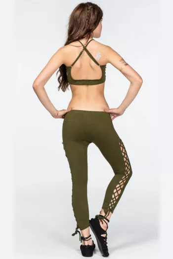 Леггинсы хаки Гибкая лиана