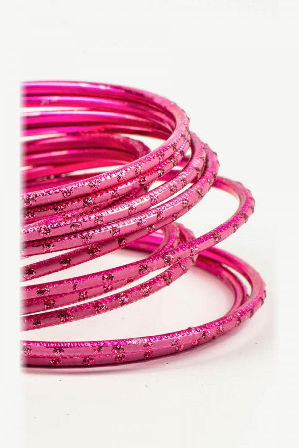 Розовый браслет со стразами Лукум