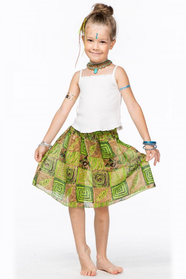 Летняя детская юбка Природная геометрия
