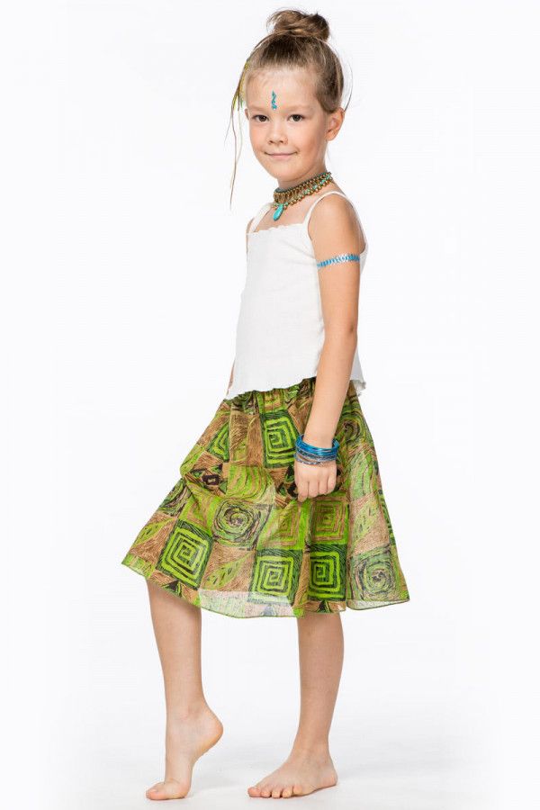 Летняя детская юбка Природная геометрия