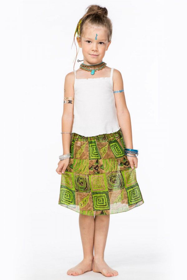 Летняя детская юбка Природная геометрия