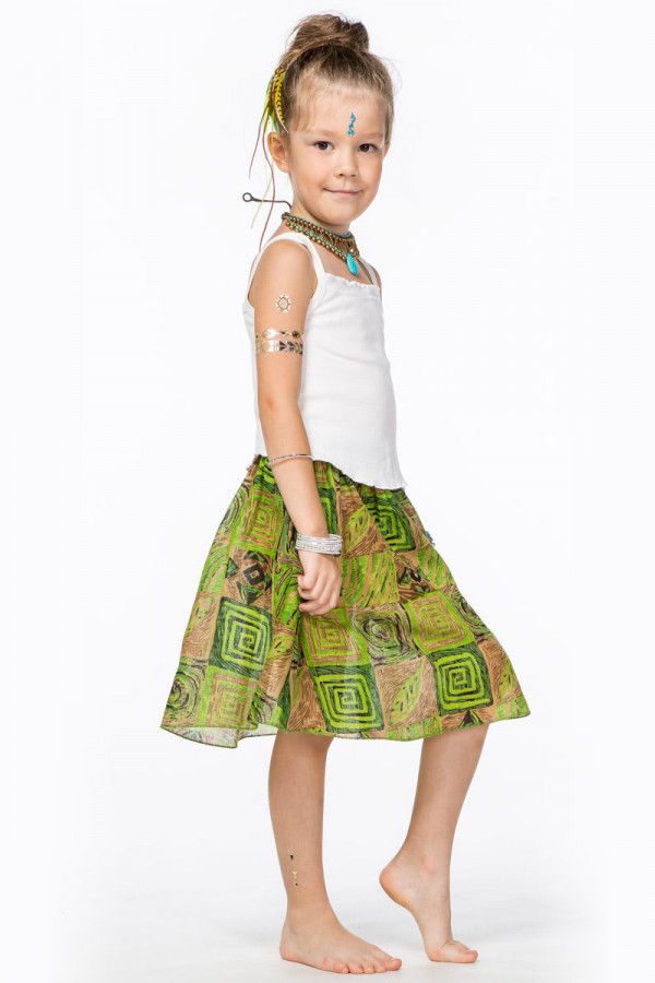 Летняя детская юбка Природная геометрия