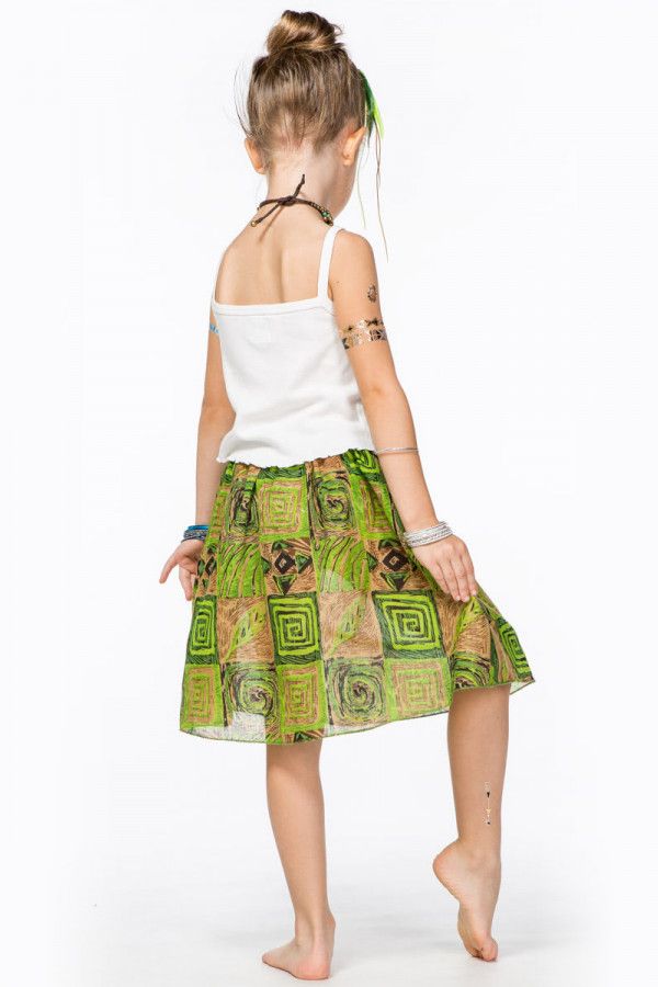 Летняя детская юбка Природная геометрия