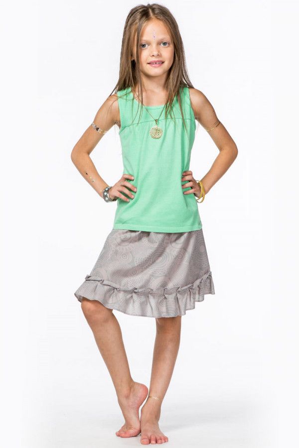 Девичья юбка с рюшем Алиса