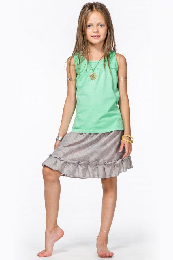 Девичья юбка с рюшем Алиса
