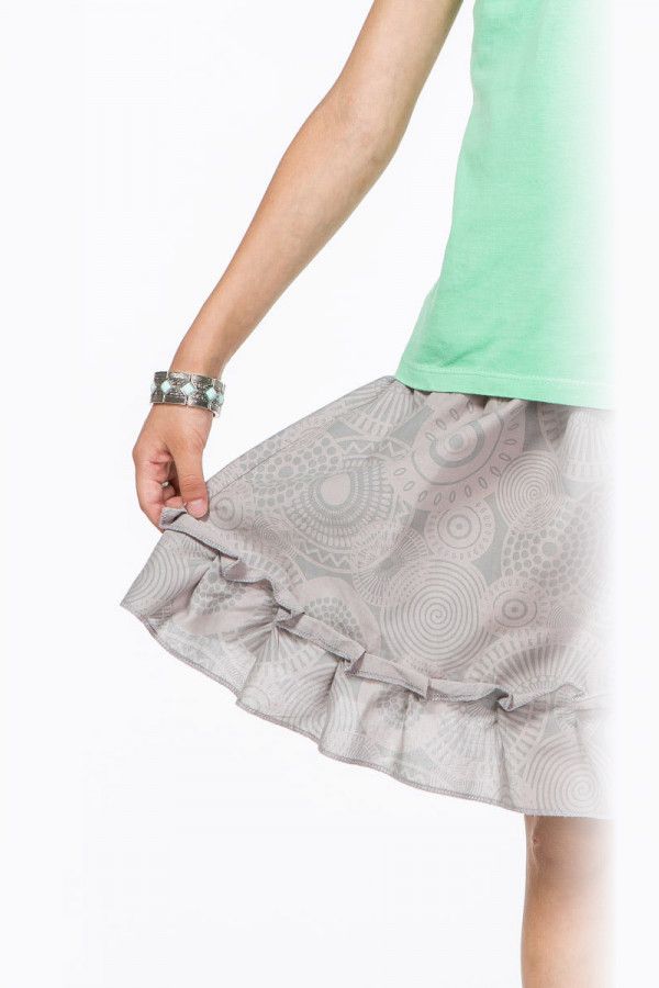 Девичья юбка с рюшем Алиса