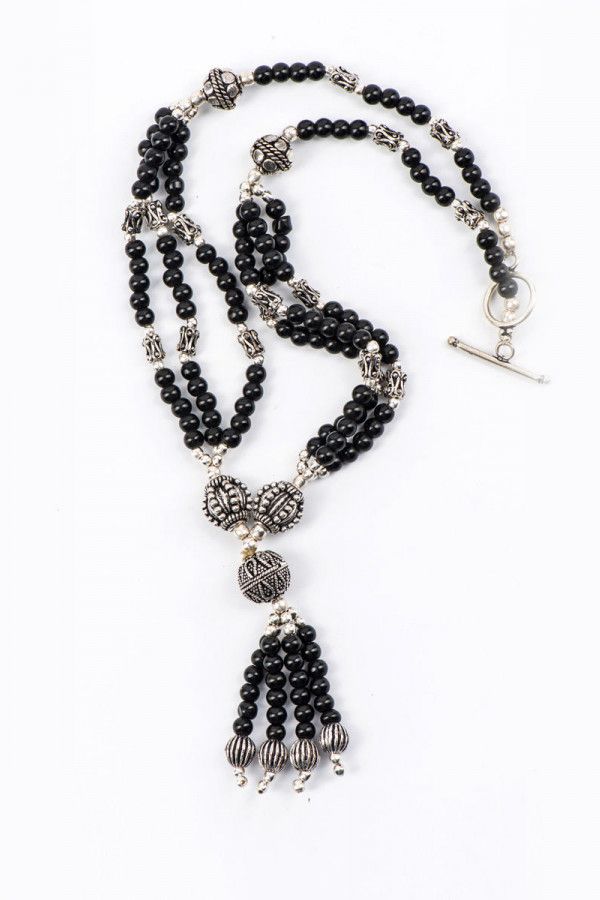 Многоуровневые бусы Брахманский шнур