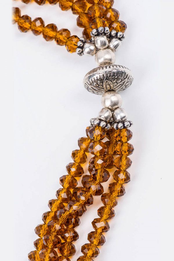 Подвеска из бисера Золотые поля