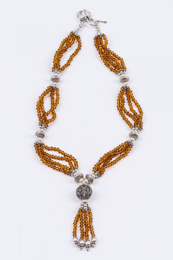 Подвеска из бисера Золотые поля