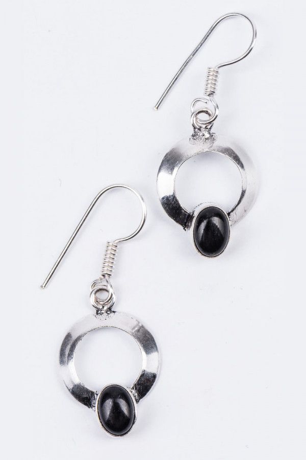 Серьги с камнем Бенарес