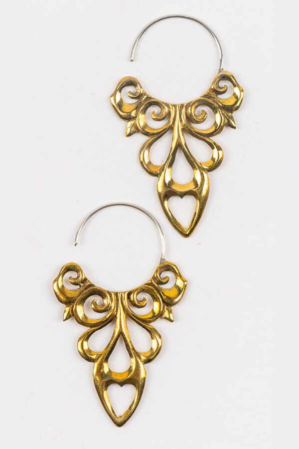 Серьги латунные Золотые гроздья