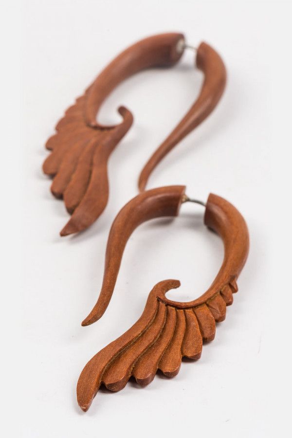 Серьги из дерева Амулет древних