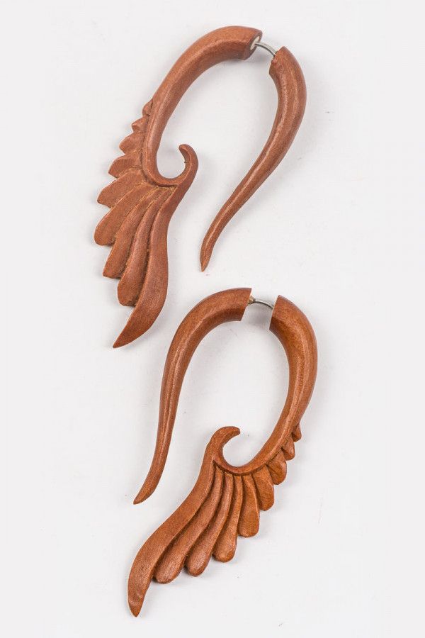 Серьги из дерева Амулет древних