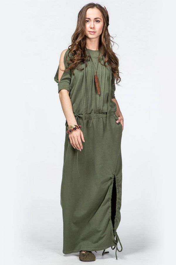 Авторское платье с капюшоном Энель