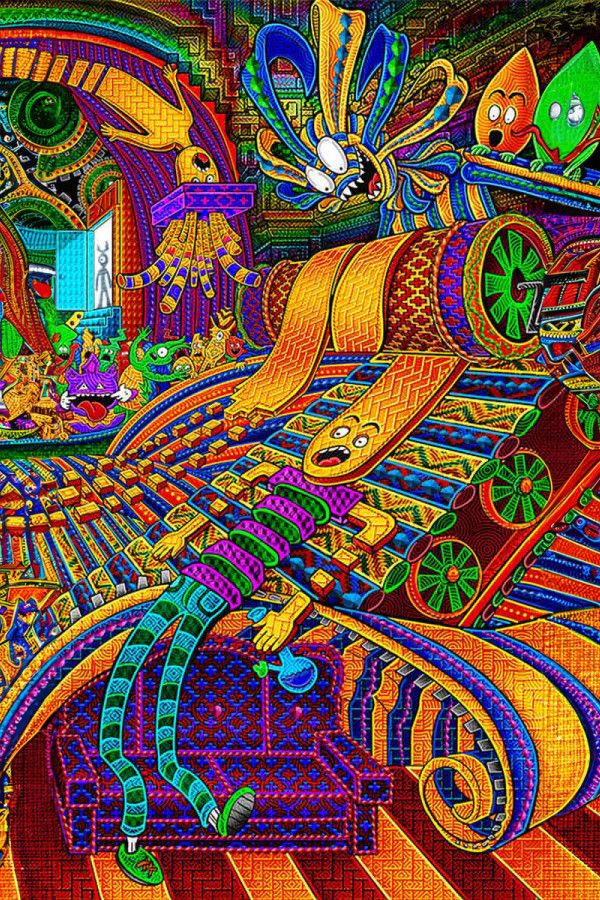 Флуоресцентное светящееся полотно «Дирижер сознания»