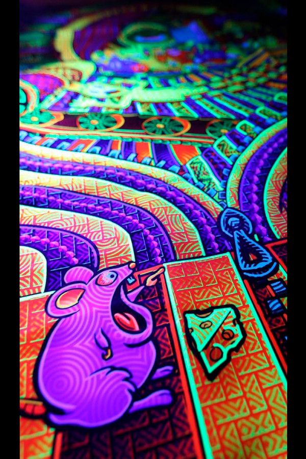 Флуоресцентное светящееся полотно «Дирижер сознания»