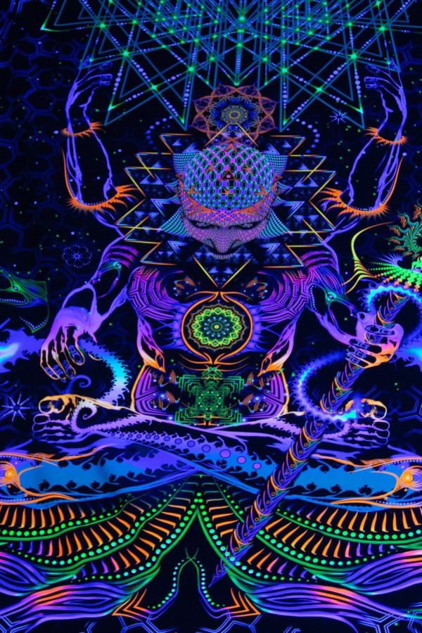 Гобелен настенный флуоресцентный «Macrocosm»